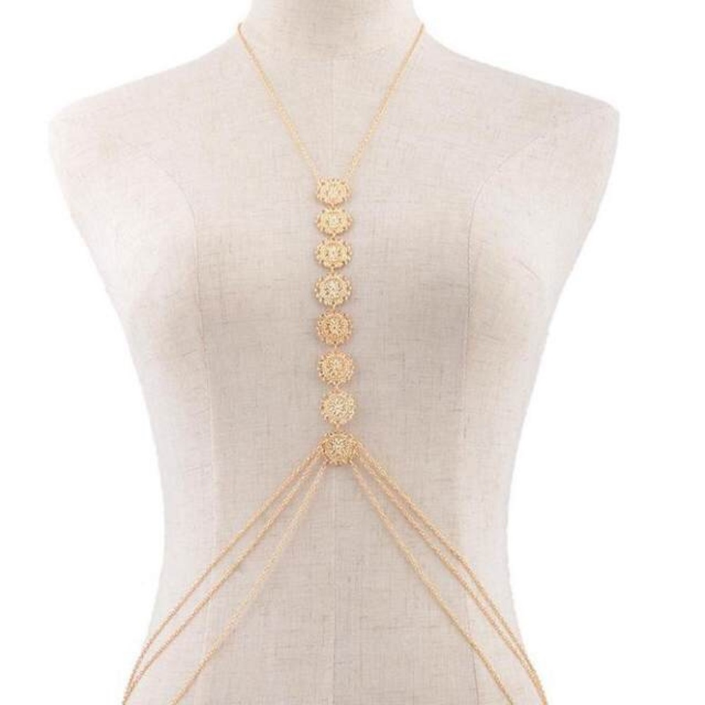 Bohemian Beach Chic Body Jewelry Harness Chain - Picture 4 of 5